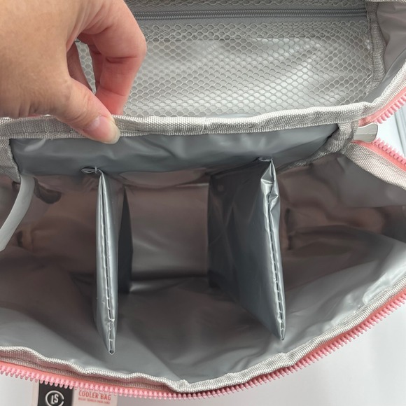 Live In Style Wine Cooler Bag Pink Picnic Insulated Bottle Holder Shoulder Strap - Picture 4 of 9